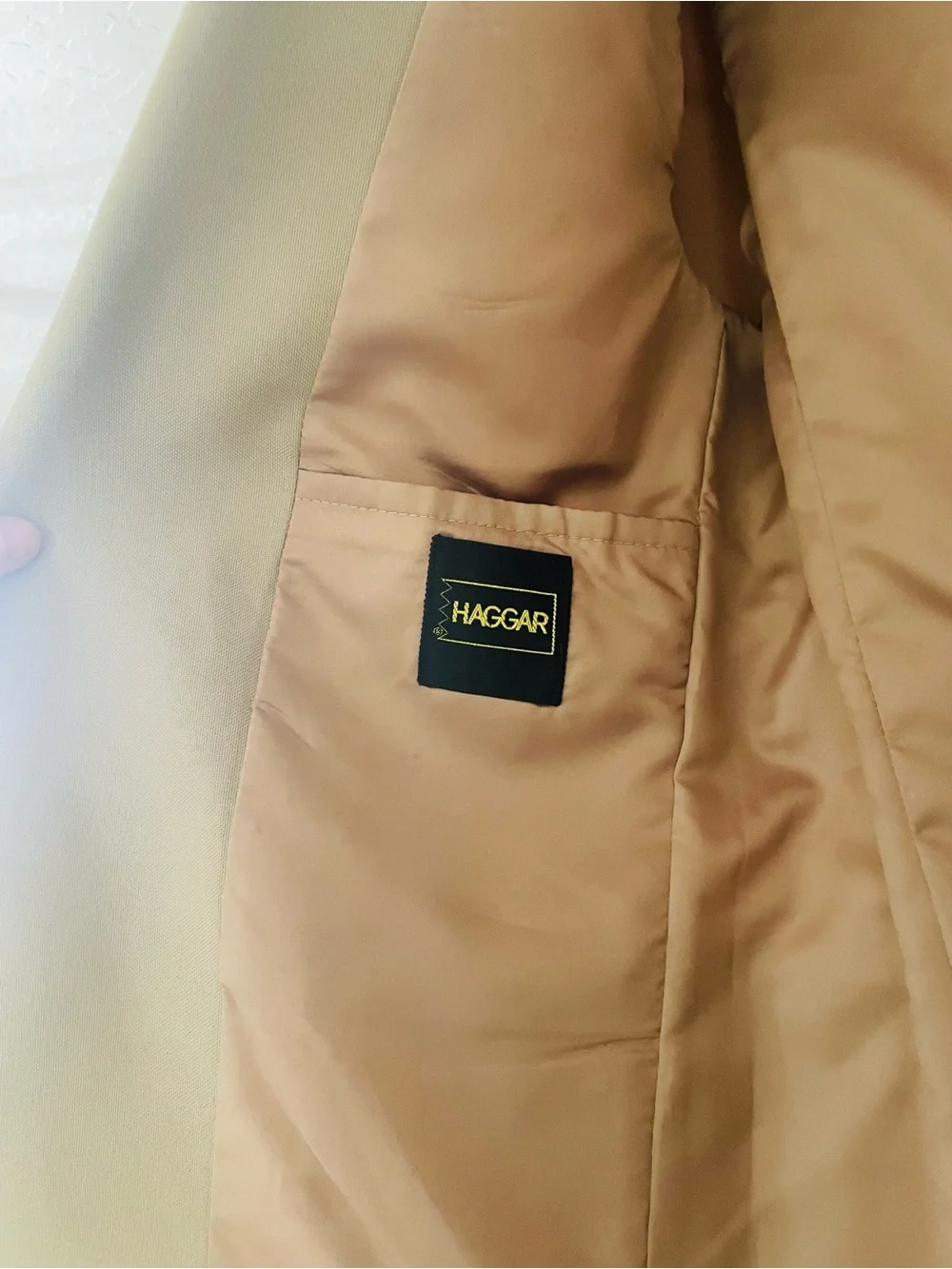 Vintage Haggar Men’s Sport Coat Blazer Size 40 | Tan 2-Button Classic Fit